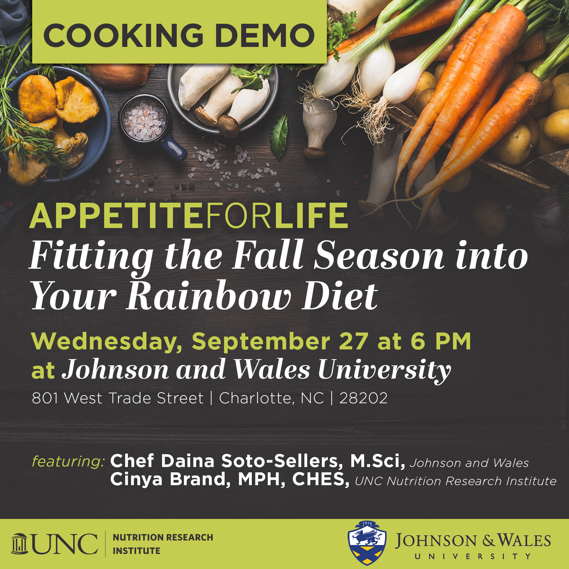 Cooking Demo + Nutrition Talk: Fitting the Fall Season into Your Rainbow Diet