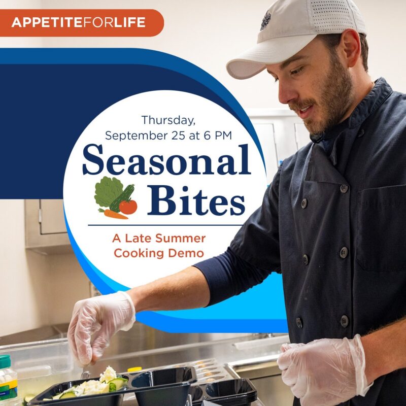 Robert Weimer cooking demo at Appetite for Life (AFL)