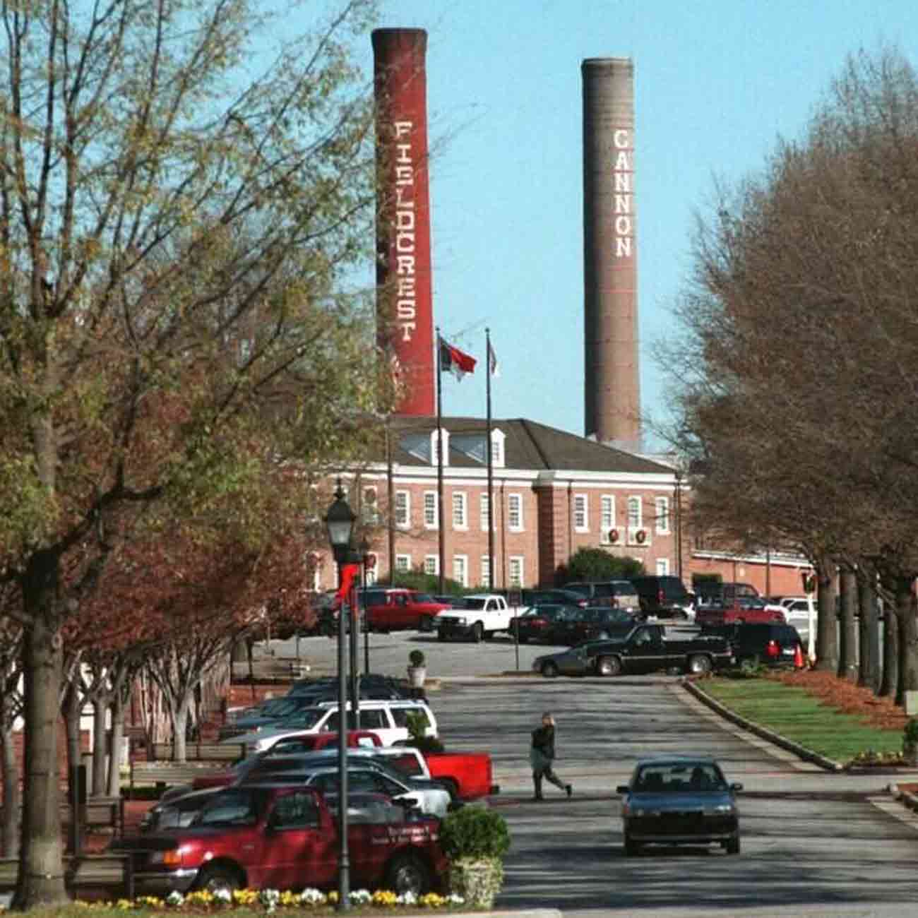 Historic Cannon Mills smokestacks