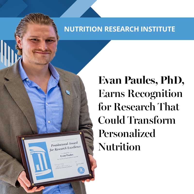 Evan Paules, PhD, Earns Recognition for Research That Could Transform Personalized Nutrition